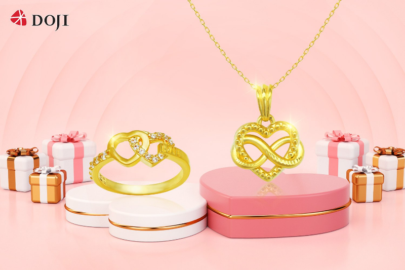 Món quà Valentine được gói tỉ mỉ kèm theo thiệp viết tay